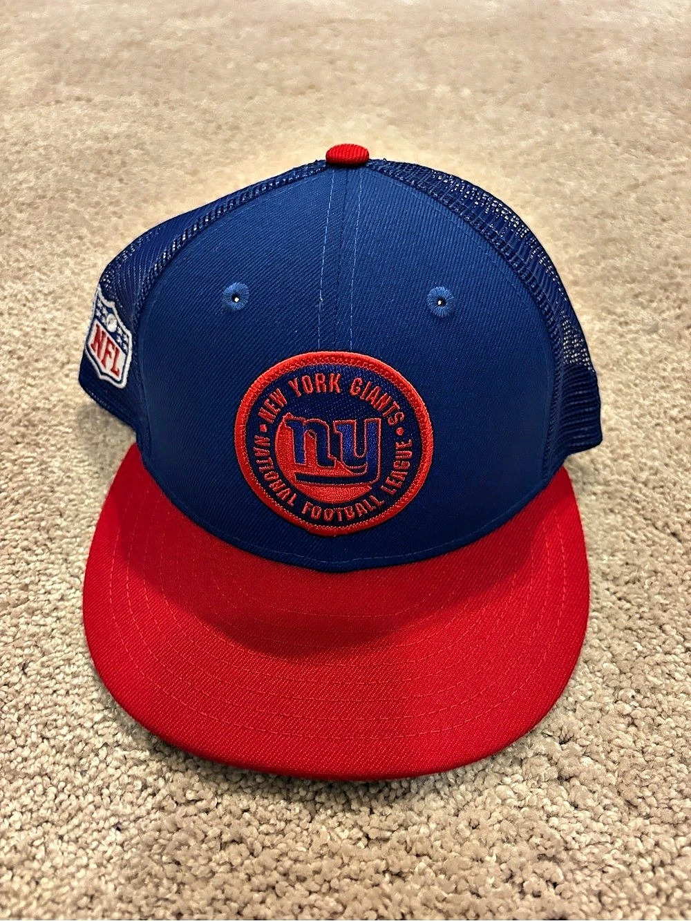 New Era New York Giants Blue & Red Snapback Hat
